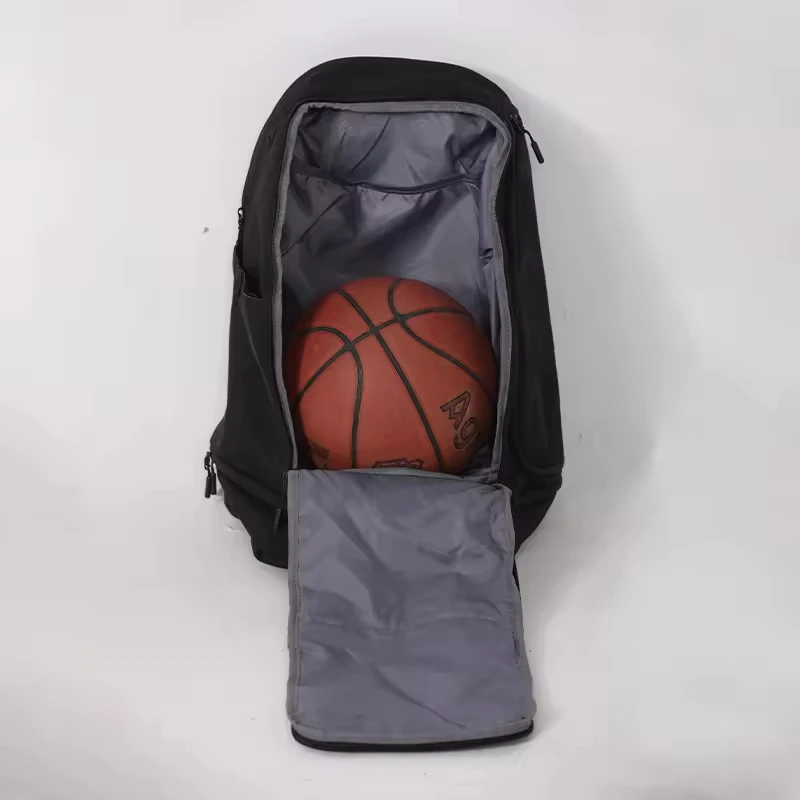Custom Logo Men's Soccer & Basketball Sports Backpack Waterproof Polyester Lining Black Sports Bag - 图片 6
