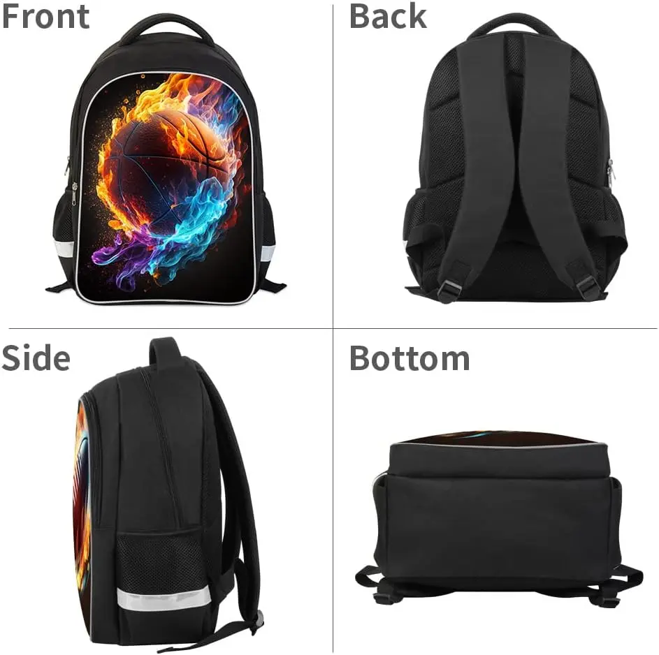 Durable Basketball Backpack with Ball Compartment Lightweight Sports Bag for Men Women Gym Outdoor Use - 图片 6