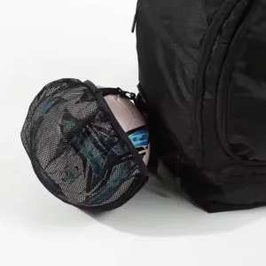 Custom Logo Men's Soccer & Basketball Sports Backpack Waterproof Polyester Lining Black Sports Bag