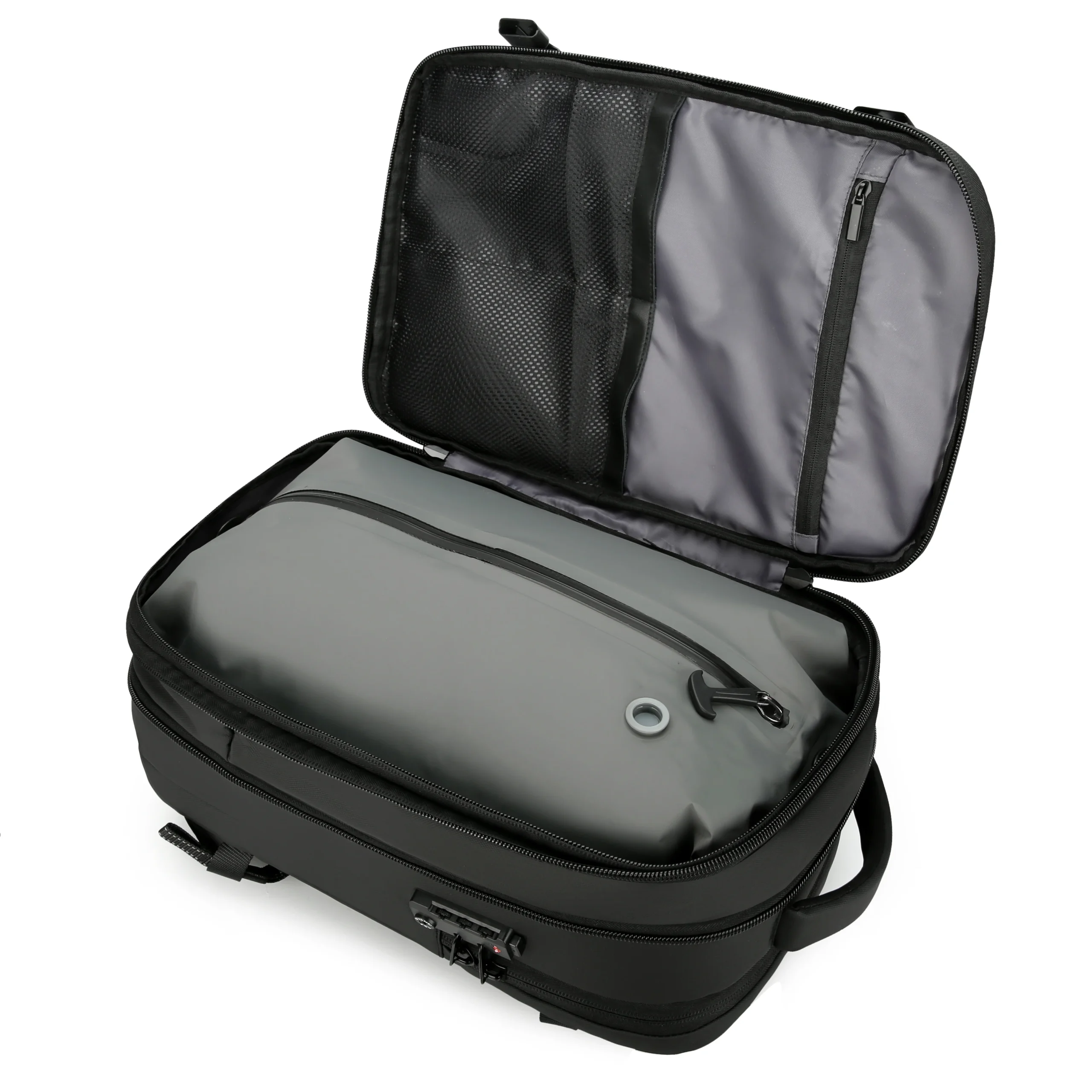 SJ Air Tight Vacuum Compression Expandable Waterproof Anti-theft Bag Multi-function Custom Logo Travel Laptop Backpacks