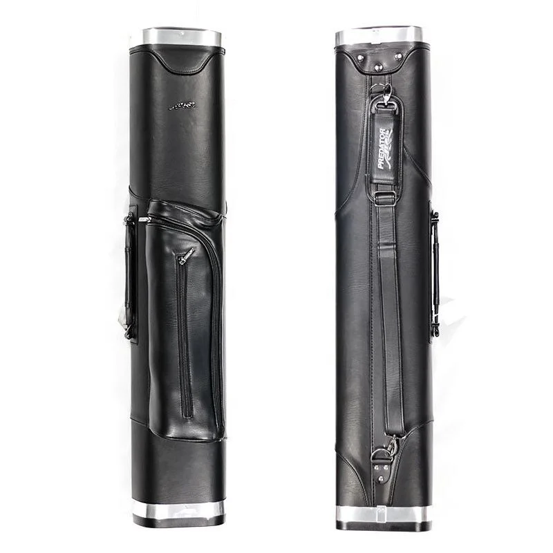 Premium  Leather Black  Color 3B5S 1/2 Billiard Pool Cue Case Bag 8  Holes