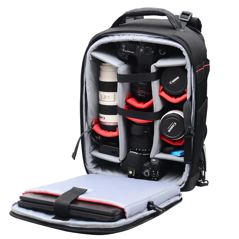 Custom Waterproof Trolley Camera Backpacks Professional DSLR Lens Bags Photography Equipment Backpack - 图片 3