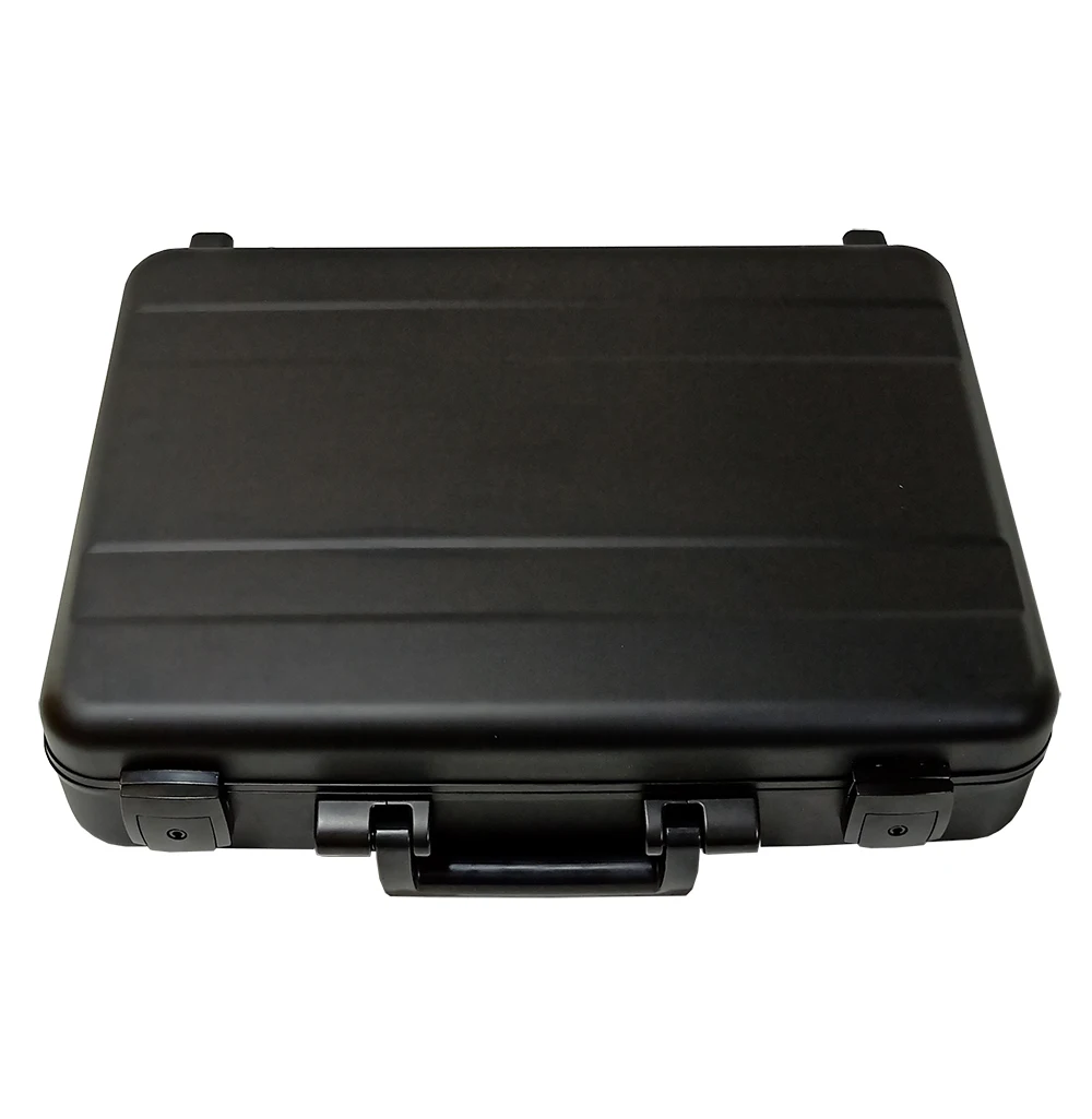 Black Embossed Leather Briefcase Aluminium Alloy Attaché Portable Business Laptop Notebook Case Organizer Custom Made - 图片 3