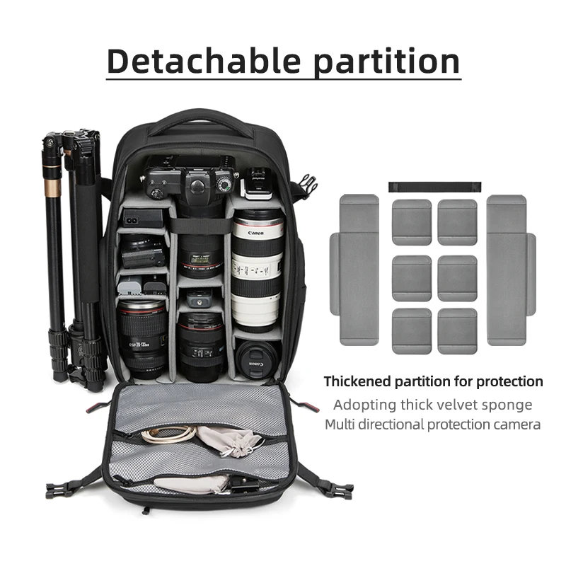 Travel durable shockproof camera backpack protect camera packing professional photography storage camera backpack - 图片 3