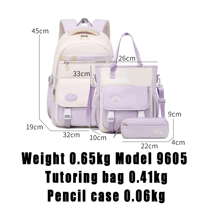 Waterproof Nylon School Bag Women Bags Sac a Impermeable New Design School Bag School Backpack for Children Students - 图片 2