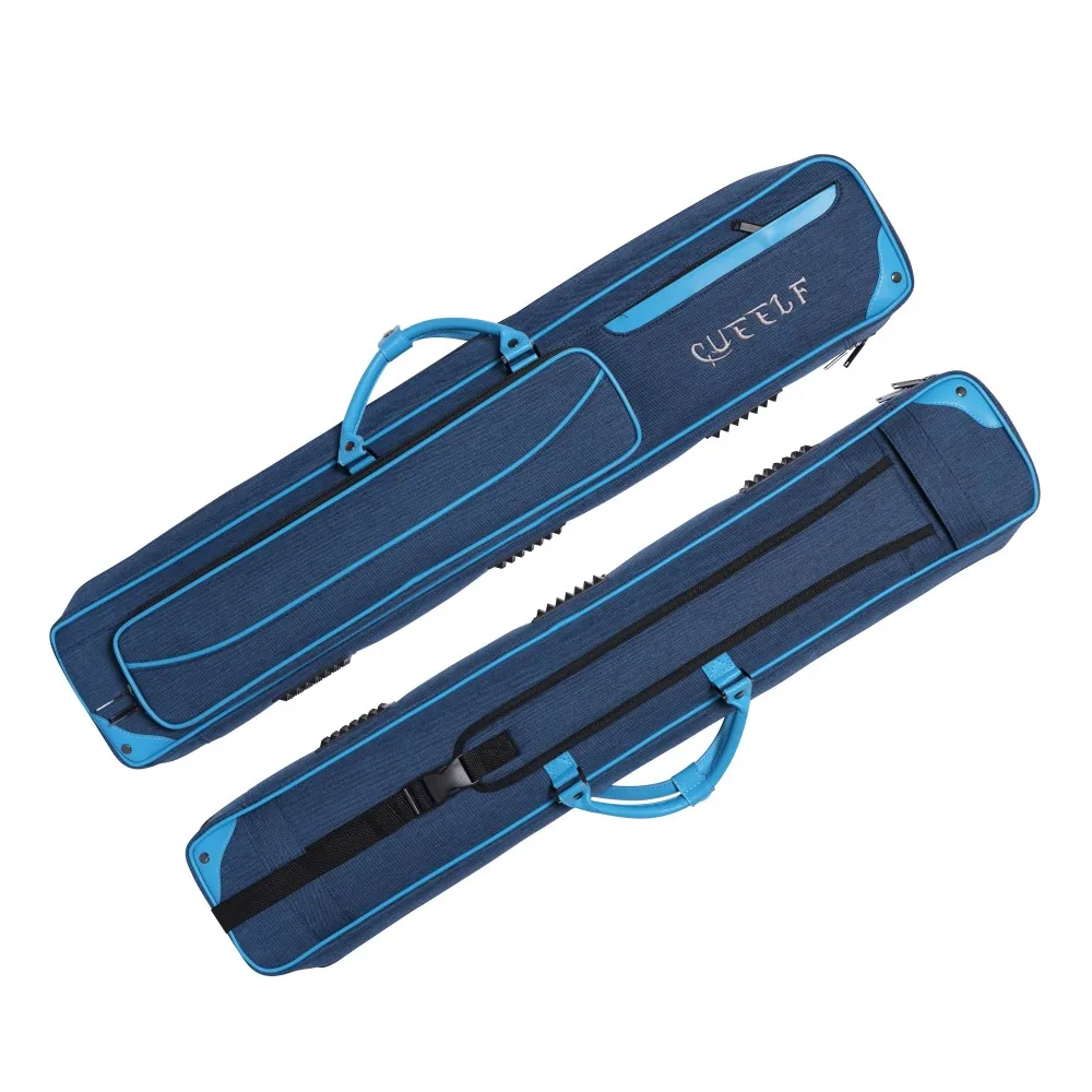 Cueelf Blue Pool Cue Case 3B4S Pool Cue Carrying Case Pool Cue Bag  Holds 3 Butts and 4 Shafts Multiple Accessory Pockets - 图片 6