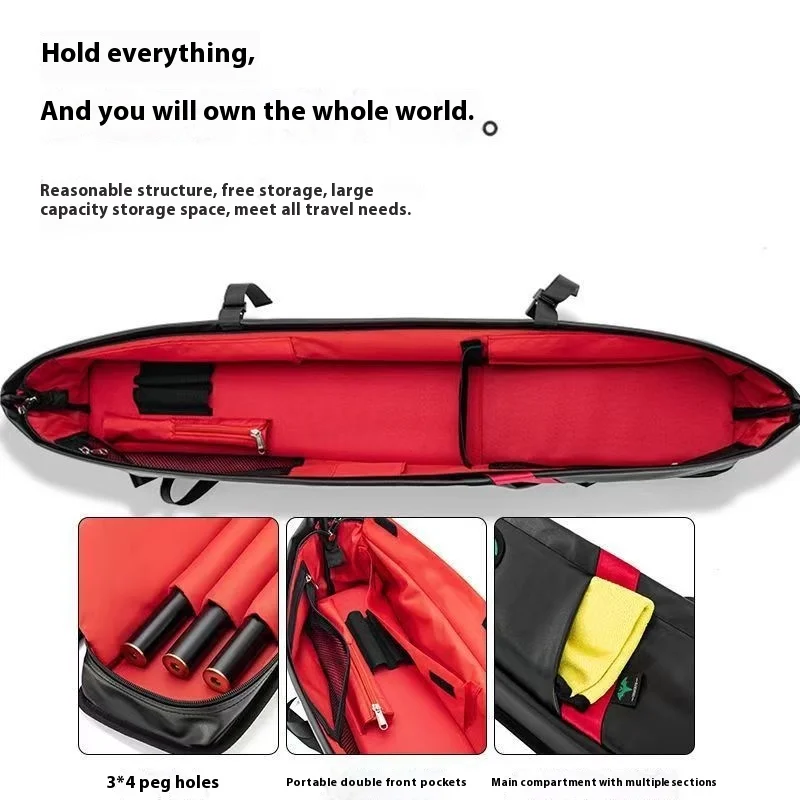 High Quality Rainbow 1/2 Split Ball Snooker & Billiard Cases 3x4 Pool Cue Outer Bag Seven-Hole Frame Upgrade for Pool Billiard - 图片 5