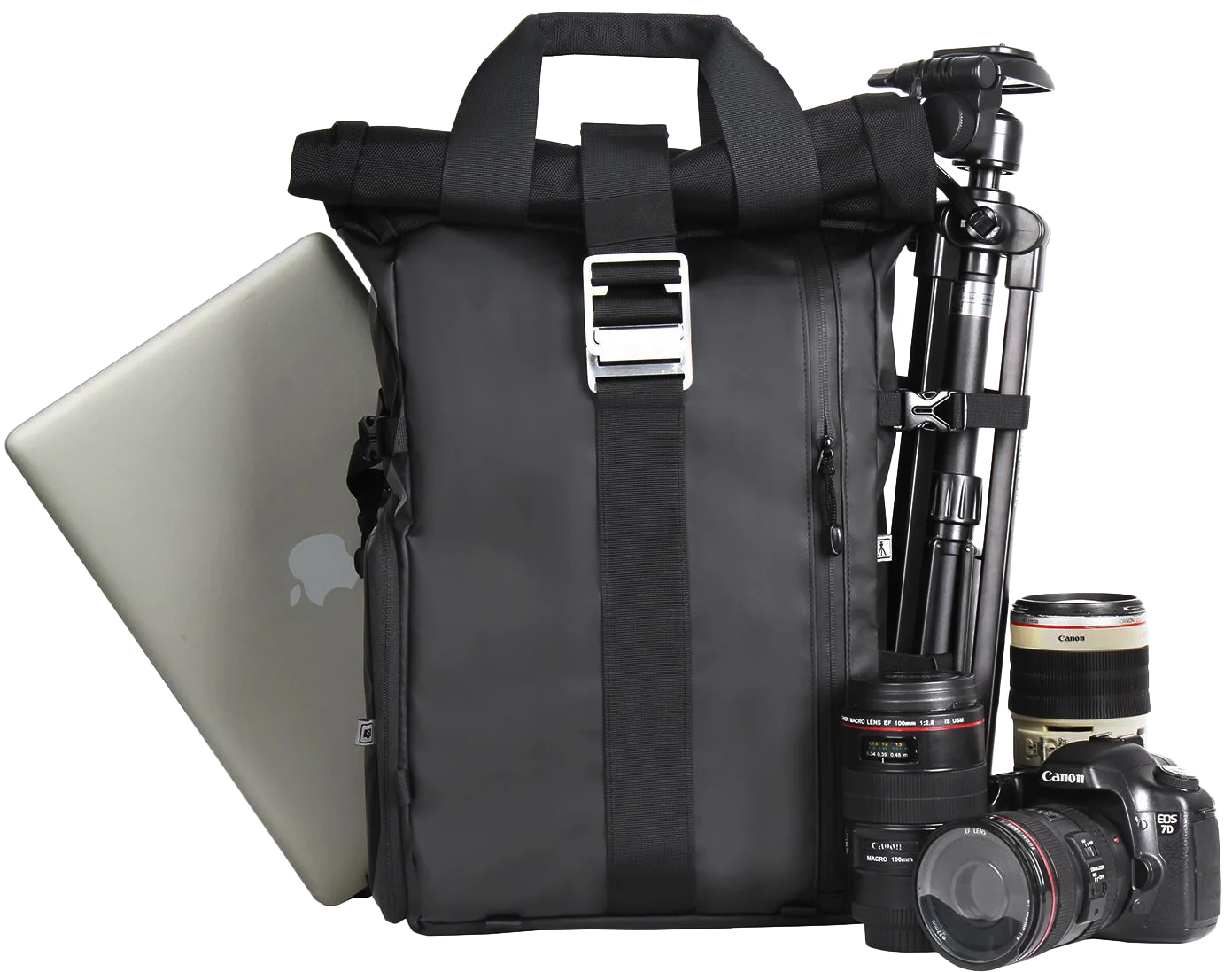 Professional Waterproof Nylon Large Capacity Shockproof Dslr Camera Roll up Tool Bag Backpack