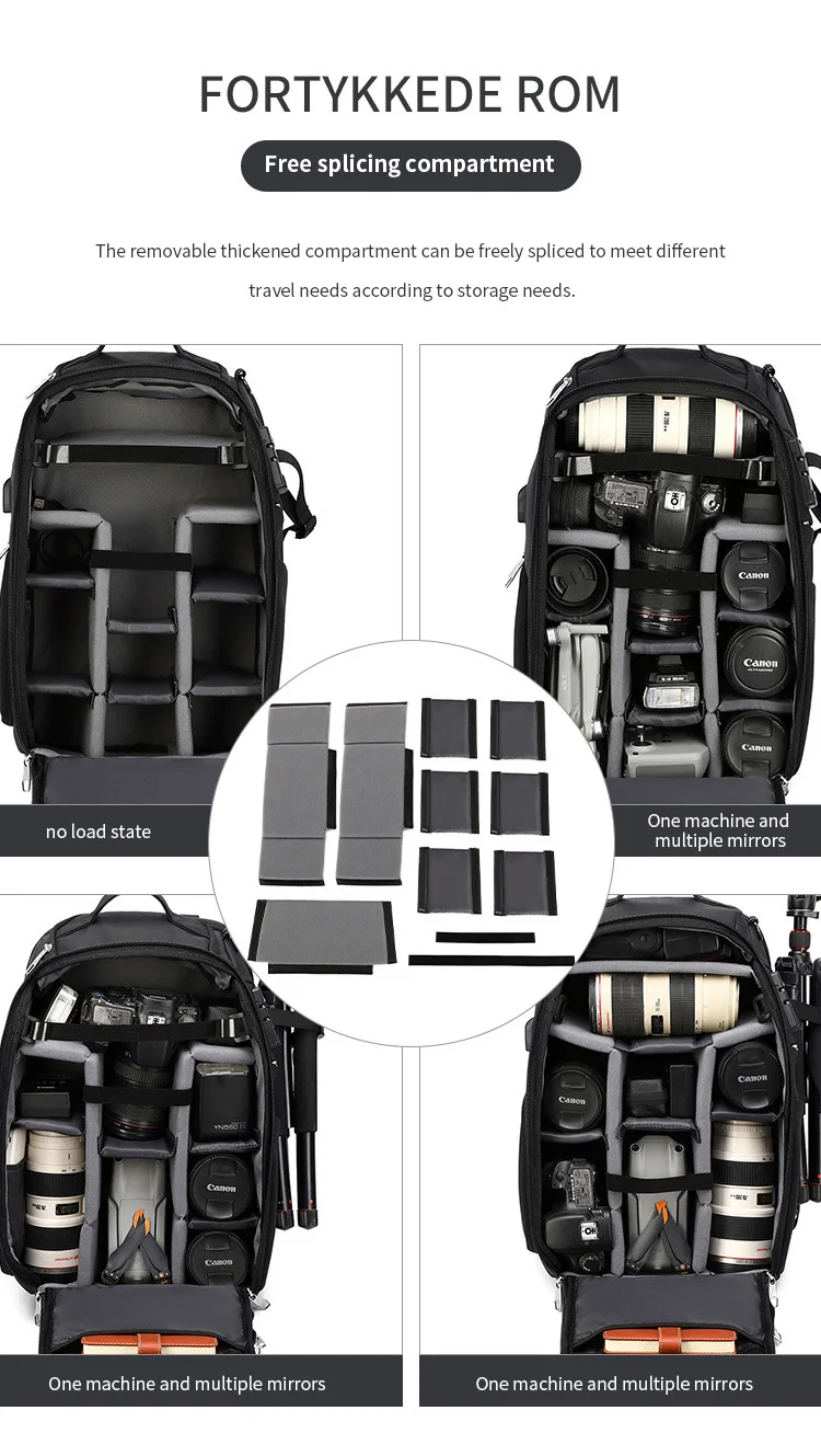 New SLR Shoulders Camera Bag Drone Backpack Waterproof Computer Stabilizer Integrated Camera Bag - 图片 4