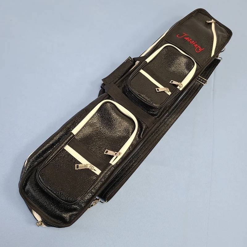 New Jassinry Waterproof 12holes=4B8S PU Leather Cue Bags Billiard Cue Bags Pool Cue Carrying case Soft Billiard Accessories - 图片 4