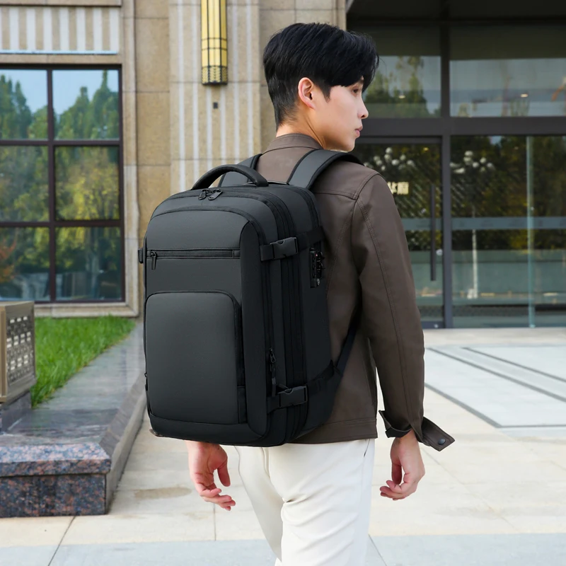 SJ Air Tight Vacuum Compression Expandable Waterproof Anti-theft Bag Multi-function Custom Logo Travel Laptop Backpacks - 图片 3