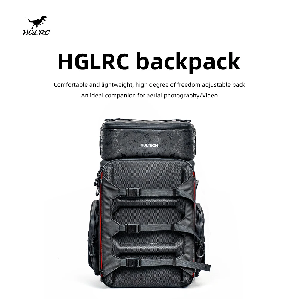 HGLRC Drone Outdoor Backpack Camera Bag Splash-Proof Fabric 33.5L Capacity for FPV RC Drone Freestyle Outdoor Flying - 图片 2