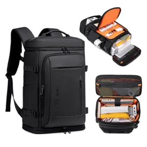 Men's Casual Travel Backpack Large Capacity Multi-Functional Independent Shoe Compartment 16-inch Laptop Bag Waterproof PC