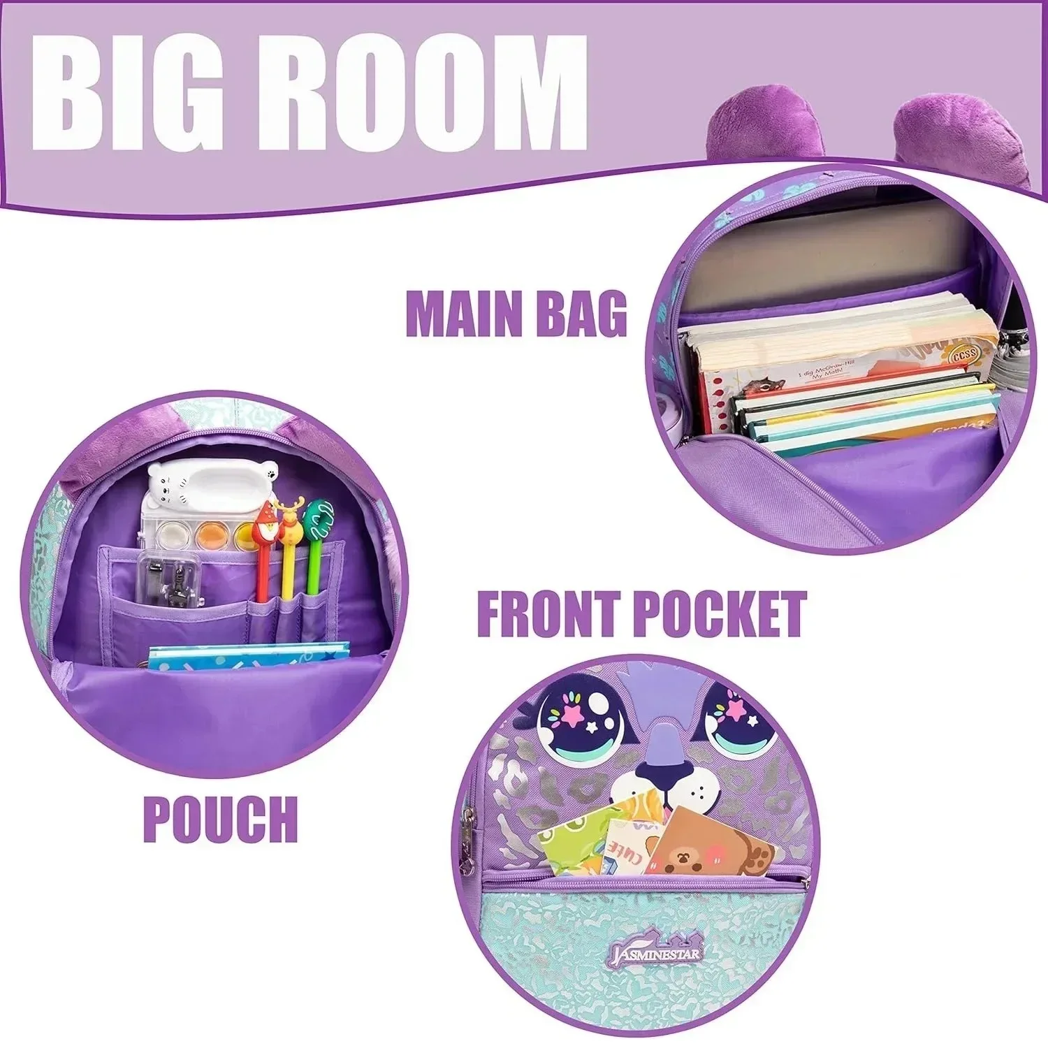 Wholesale Kids Backpacks for Girls Cute School Bag with Lunch Box Pencil Case Primary Child School Backpacks Back to School Bags - 图片 3