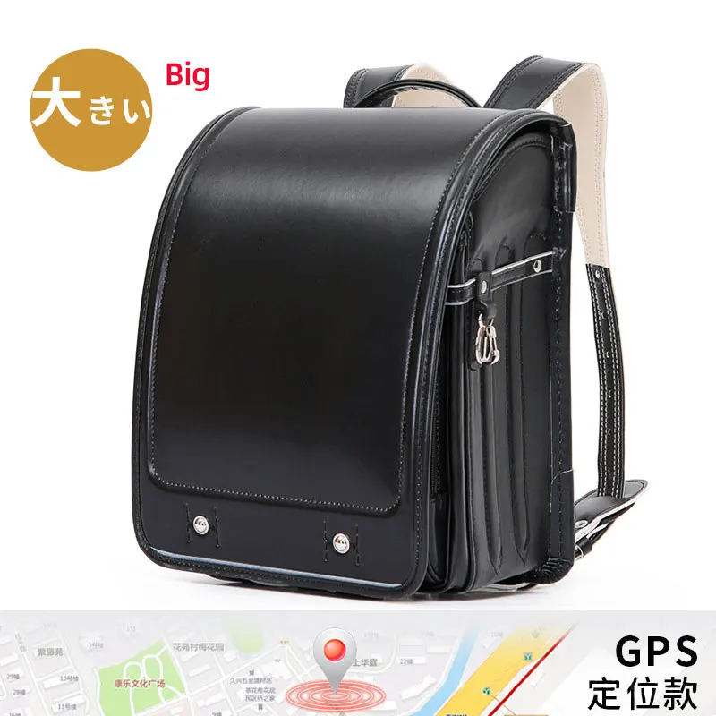 GPS Positioning School Bag Durable PU School Backpack Large Capacity Waterproof Student Backpack - 图片 2