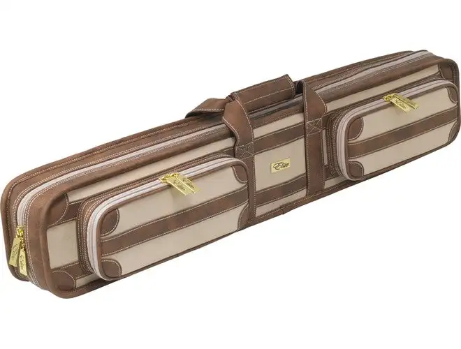 Vintage 4x8 Pool Stick Bag Soft Leather Carrying Case for 4 Butts 8 Shafts Billiard Cue Accessories - 图片 5