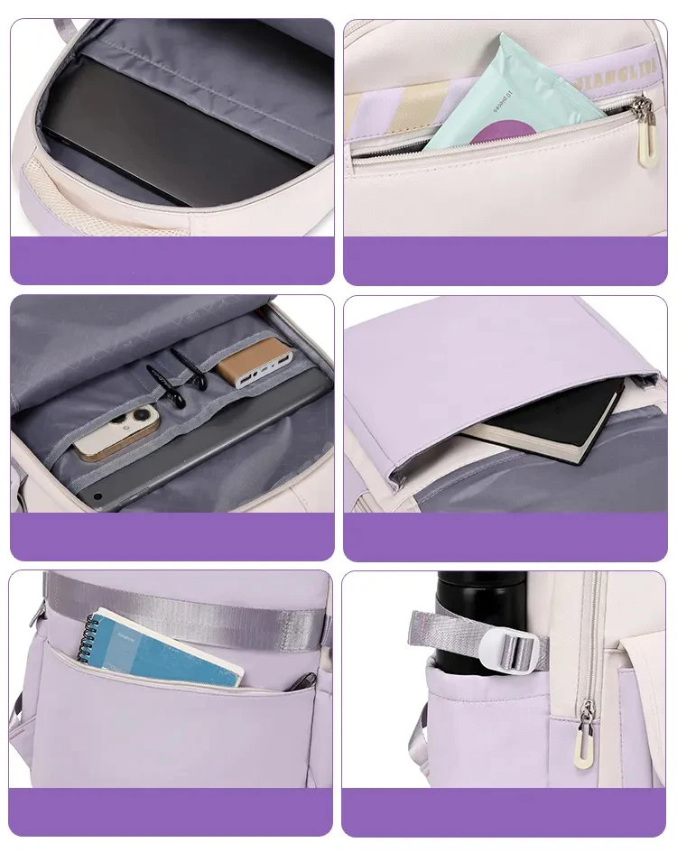 Waterproof Nylon School Bag Women Bags Sac a Impermeable New Design School Bag School Backpack for Children Students - 图片 6