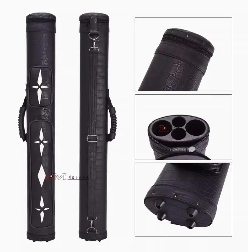 Luxurious Trendy 6 or 4 Holds Barrel Accessories Bag 1/2 Rod Box Custom Leather Snooker Pool Stick Holder Billiard Cue case - 图片 2