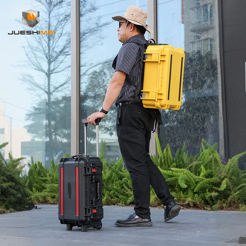 Custom L430 Plastic Hard Wheeled Case Shockproof Waterproof Tough Camera Carry Case with Padded Divider Organizer Bag - 图片 3