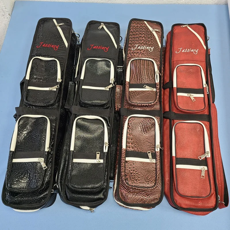 New Jassinry Waterproof 12holes=4B8S PU Leather Cue Bags Billiard Cue Bags Pool Cue Carrying case Soft Billiard Accessories