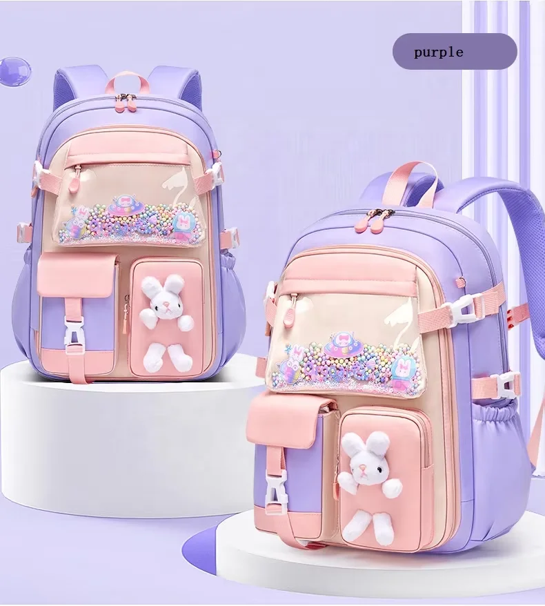 Best Selling Cute Cartoon Printing  Girls' School Bags  Large Capacity comfort Backpack for Children - 图片 2