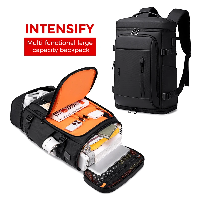 Men's Casual Travel Backpack Large Capacity Multi-Functional Independent Shoe Compartment 16-inch Laptop Bag Waterproof PC - 图片 3