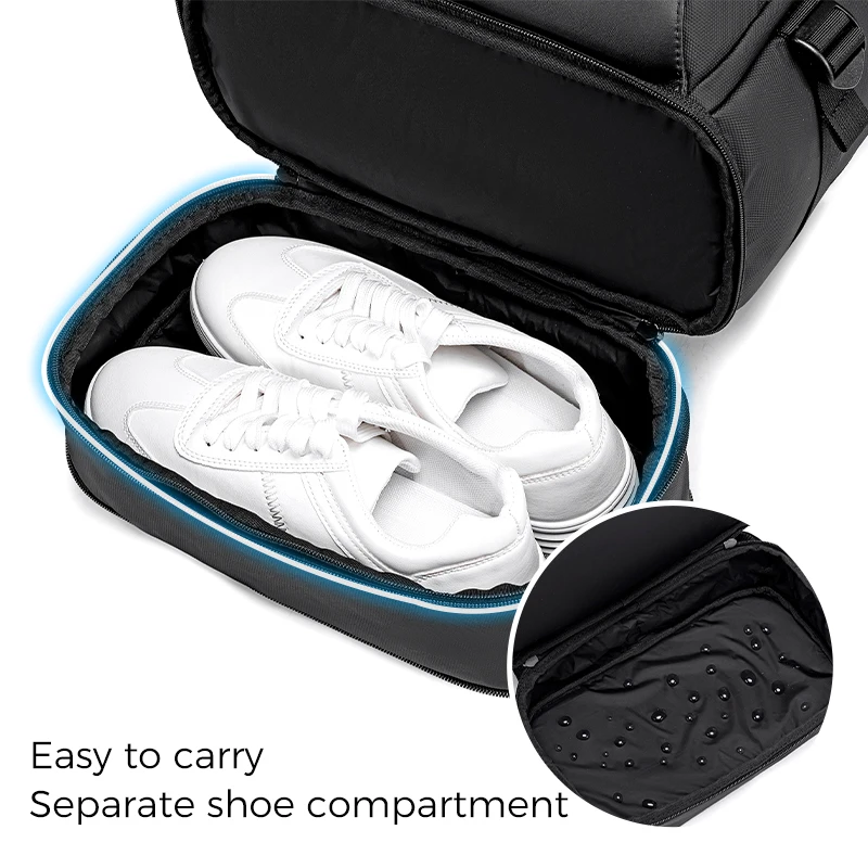 Men's Casual Travel Backpack Large Capacity Multi-Functional Independent Shoe Compartment 16-inch Laptop Bag Waterproof PC - 图片 4