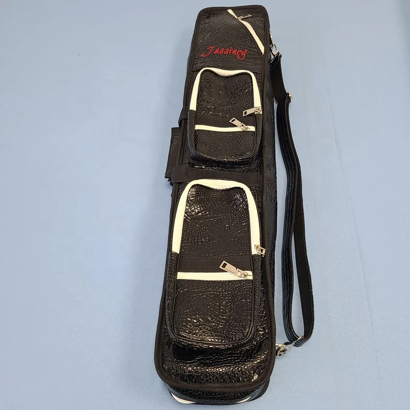 New Jassinry Waterproof 12holes=4B8S PU Leather Cue Bags Billiard Cue Bags Pool Cue Carrying case Soft Billiard Accessories - 图片 3