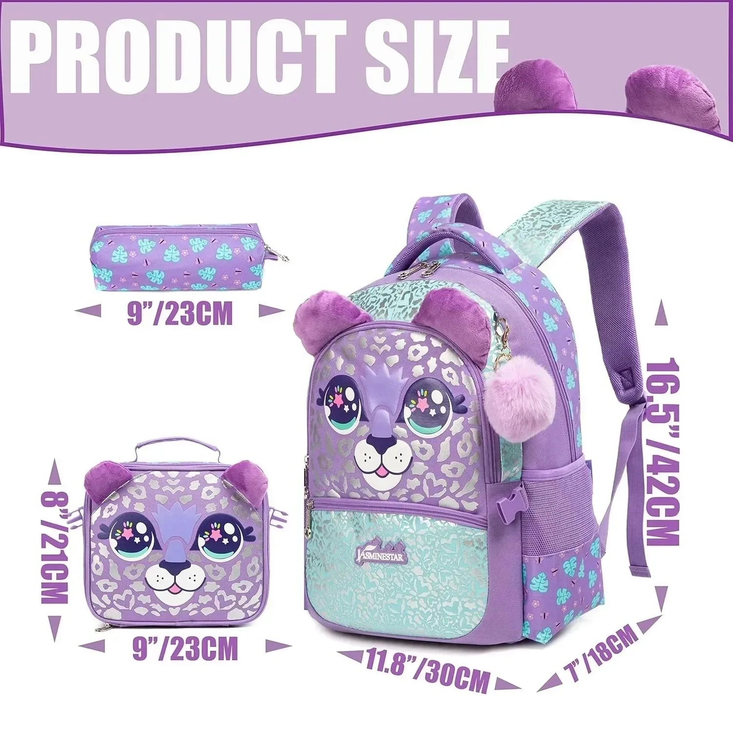 Wholesale Kids Backpacks for Girls Cute School Bag with Lunch Box Pencil Case Primary Child School Backpacks Back to School Bags - 图片 2