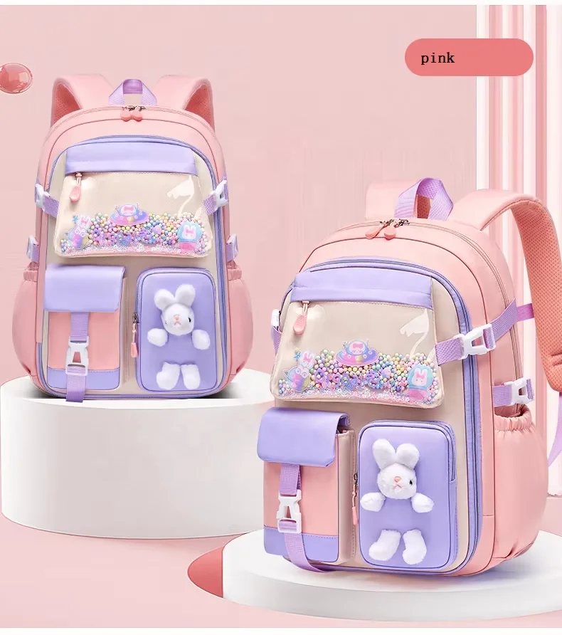 Best Selling Cute Cartoon Printing  Girls' School Bags  Large Capacity comfort Backpack for Children
