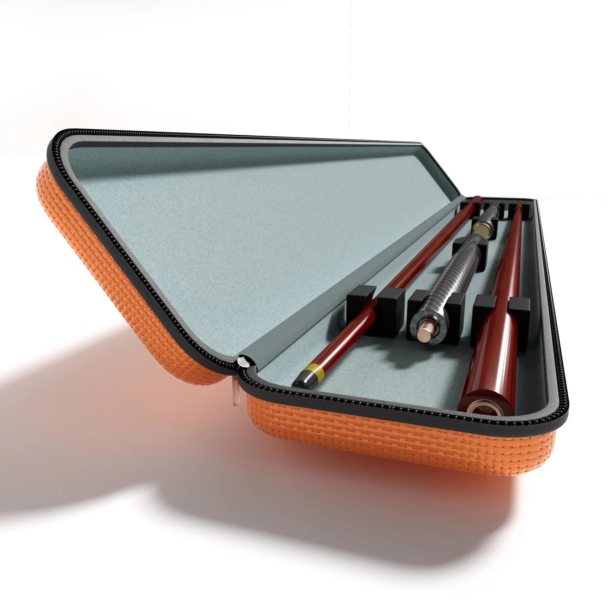 Custom EVA Stick Pool Storage Box, 1/2 2/2 2/4 3/4 Leather Billiards Snooker Cue Case Bag Box - 图片 2