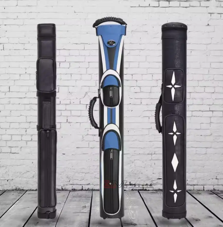 Luxurious Trendy 6 or 4 Holds Barrel Accessories Bag 1/2 Rod Box Custom Leather Snooker Pool Stick Holder Billiard Cue case