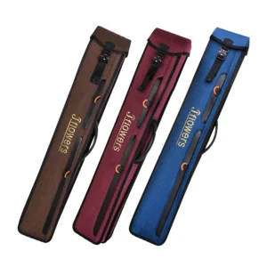 Waterproof Cue Box 3 Butts 5 Shafts 8 Holes 85*10*15cm Billiard Case with Wear-resistant Zipper Bag for Pool Players