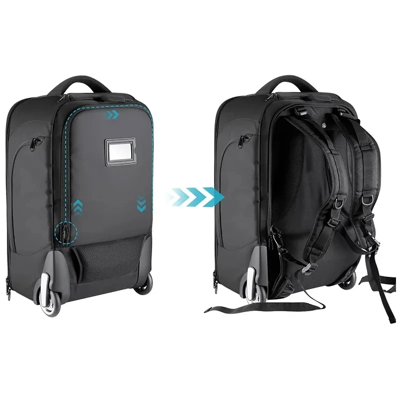 Custom Waterproof Travel Large Capacity Camera Video Roller Bag Digital Gear DSLR Camera Bag With Wheels Trolley Camera Backpack - 图片 2