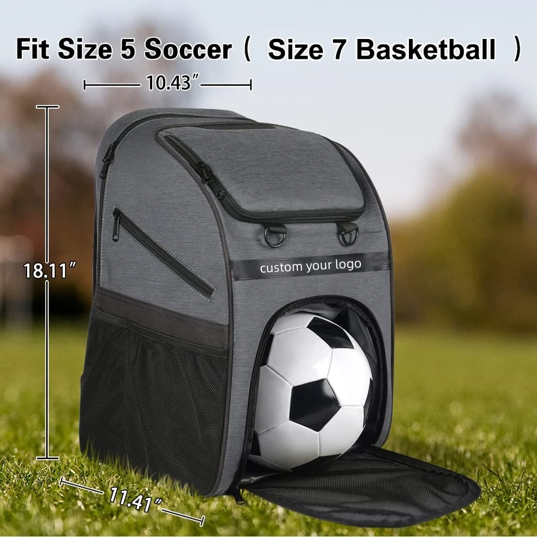 Large Capacity Sports Equipment Bags Soccer Shoe Bag School Gym Outdoor Soccer Bag Backpack With Ball Compartment - 图片 5
