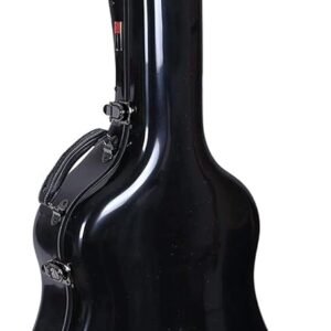 Crossrock Dreadnought Acoustic Guitar Case â€“ Fits 40"/41" Guitars | Fiberglass Shell, Plush Interior, TSA Lock-Black(CRF2021DBK)