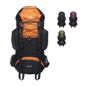 TETON 55L Scout Internal Frame Backpack for Hiking, Camping, Backpacking, Rain Cover Included